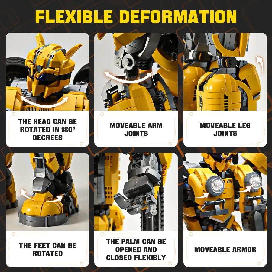 Building Blocks Transformers MOC Bumblebee Robot Bricks Toy 773 - 7