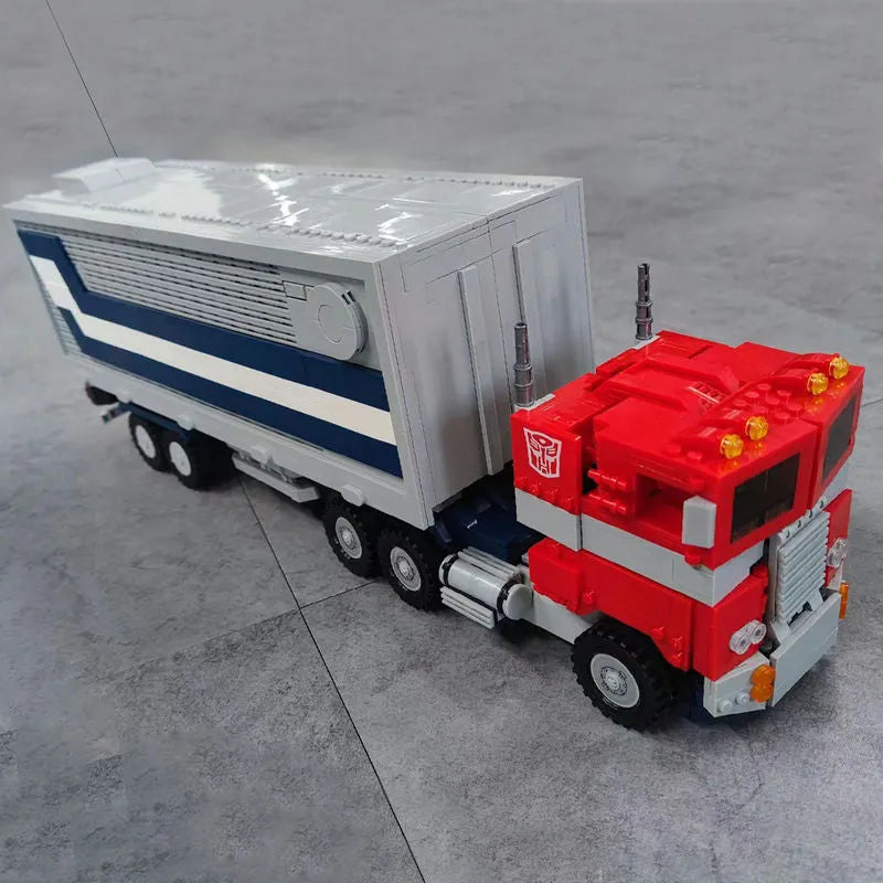 Building Blocks MOC Transformers Optimus Prime Combined Carriage Truck Bricks Toy - 2