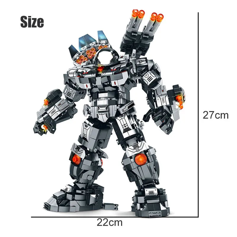 Building Blocks MOC Transforming Super Heroes Steel Mecha Robot Bricks Toy - 7