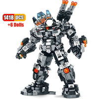 Thumbnail for Building Blocks MOC Transforming Super Heroes Steel Mecha Robot Bricks Toy - 6