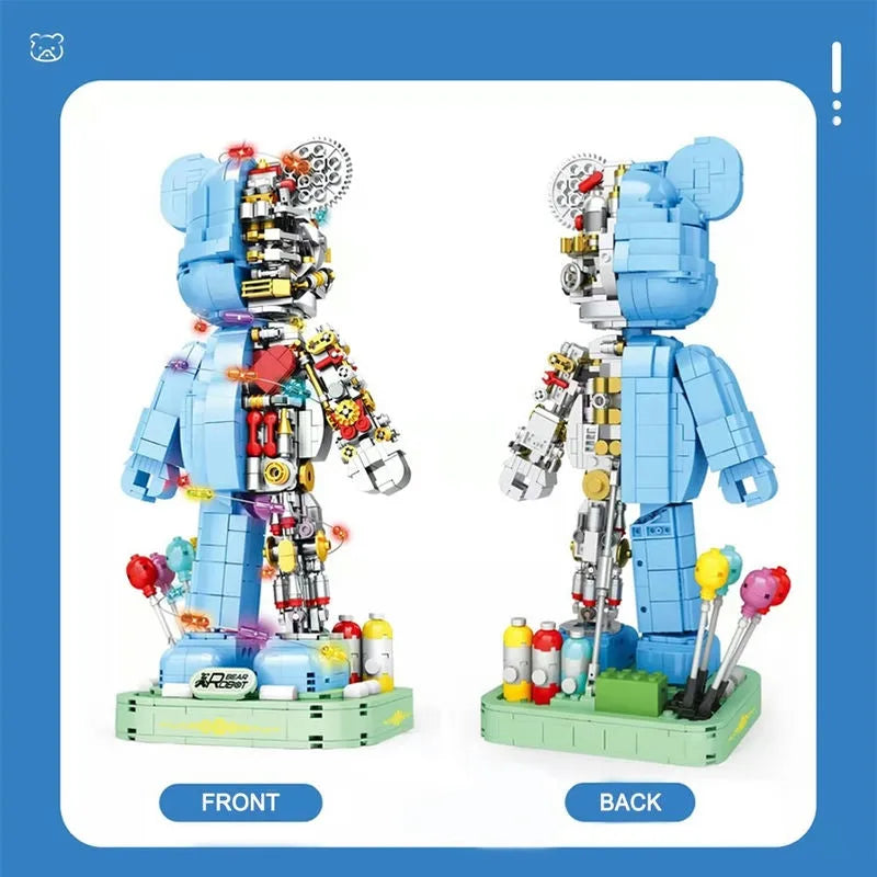 Building Blocks MOC Violent Half Bear Mechanical Robot Bricks Toy 6302 - 4