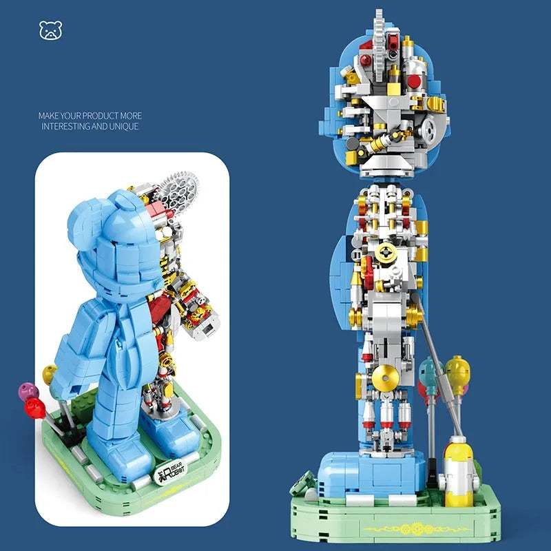 Building Blocks MOC Violent Half Bear Mechanical Robot Bricks Toy 6302 - 10