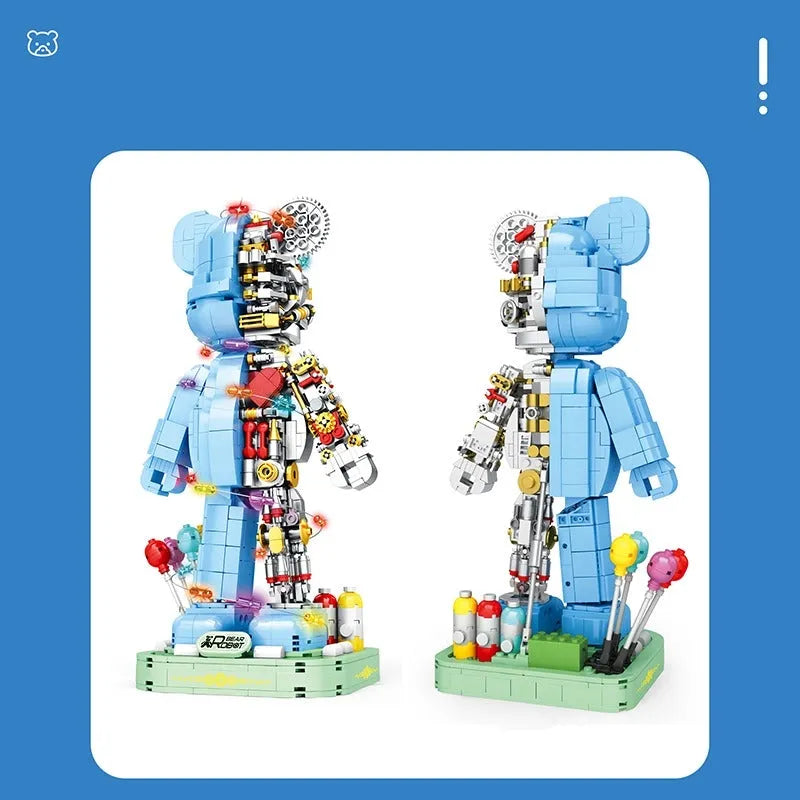 Building Blocks MOC Violent Half Bear Mechanical Robot Bricks Toy 6302 - 8