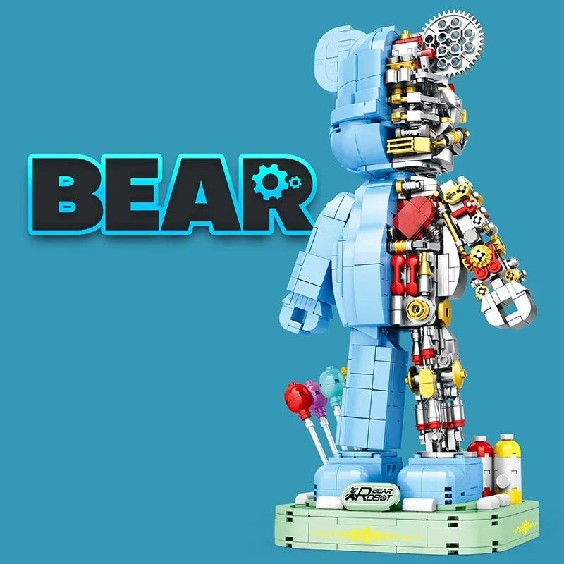 Building Blocks MOC Violent Half Bear Mechanical Robot Bricks Toy 6302 - 2