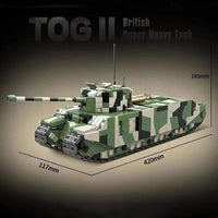Thumbnail for Building Blocks MOC WW2 UK TOG II Heavy Tank Bricks Toys Construction Set Toys - 4