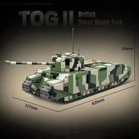 Thumbnail for Building Blocks MOC WW2 UK TOG II Heavy Tank Bricks Toys - 4