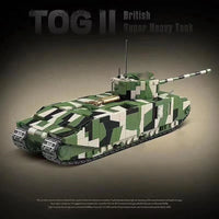 Thumbnail for Building Blocks MOC WW2 UK TOG II Heavy Tank Bricks Toys Construction Set Toys - 7