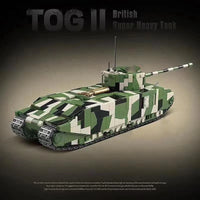 Thumbnail for Building Blocks MOC WW2 UK TOG II Heavy Tank Bricks Toys - 7