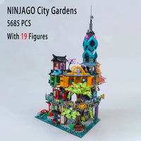 Thumbnail for Building Blocks MOC X19006 Ninjago City Gardens Bricks Toy - 3