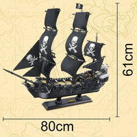 Thumbnail for Building Blocks MOC Pirate Of The Caribbean Black Pearl Ship - 13