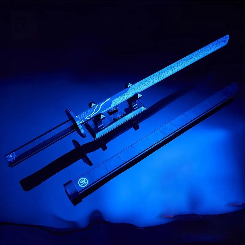 Building Blocks Creative Idea MOC Demon Slayer Luminous Sword Bricks Toy Construction Set Toys - 2