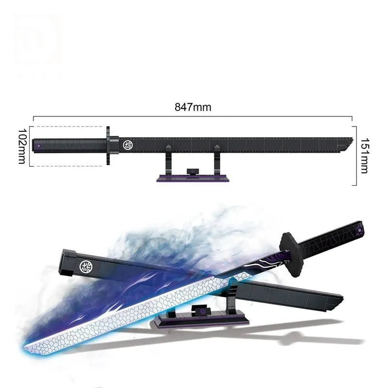 Building Blocks Creative Idea MOC Demon Slayer Luminous Sword Bricks Toy Construction Set Toys - 1