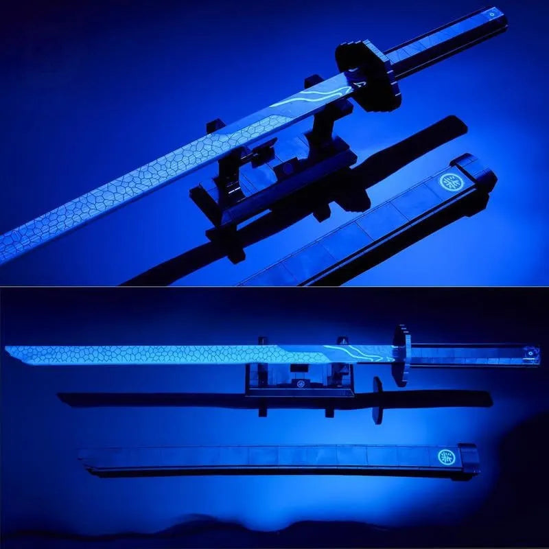 Building Blocks Creative Idea MOC Demon Slayer Luminous Sword Bricks Toy Construction Set Toys - 3
