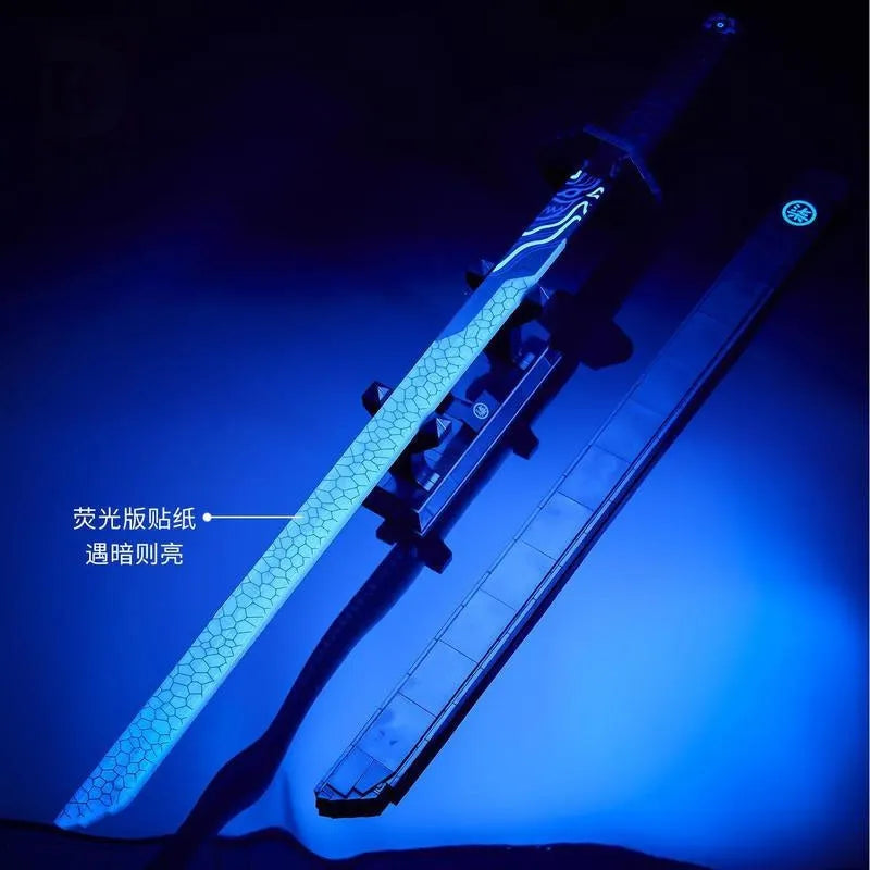 Building Blocks Creative Idea MOC Demon Slayer Luminous Sword Bricks Toy - 5