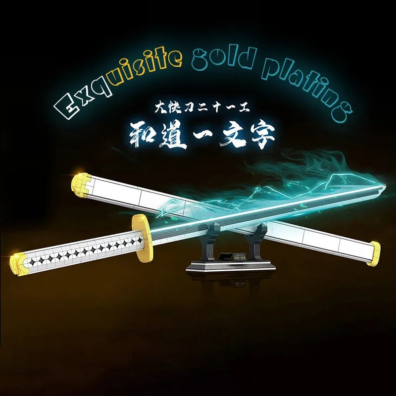 Building Blocks Creative MOC Demon Zoro Wado Ichimonji Sword Bricks Toy Construction Set Toys - 2