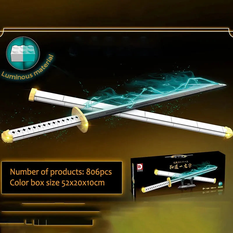 Building Blocks Creative MOC Demon Zoro Wado Ichimonji Sword Bricks Toy Construction Set Toys - 3