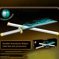 Thumbnail for Building Blocks Creative MOC Demon Zoro Wado Ichimonji Sword Bricks Toy Construction Set Toys - 3