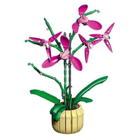 Thumbnail for Building Blocks Creator Flower Plant MOC Pot Cold Orchid Bricks Toys - 1