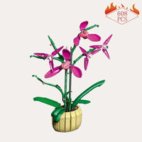 Thumbnail for Building Blocks Creator Flower Plant MOC Pot Cold Orchid Bricks Toys - 2