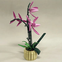 Thumbnail for Building Blocks Creator Flower Plant MOC Pot Cold Orchid Bricks Toys - 8