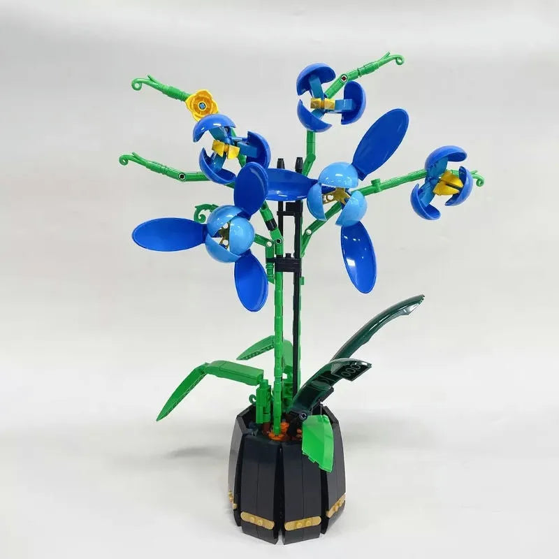 Building Blocks Flower Plant Pot Spring Orchid Bricks Toys 3010 - 5