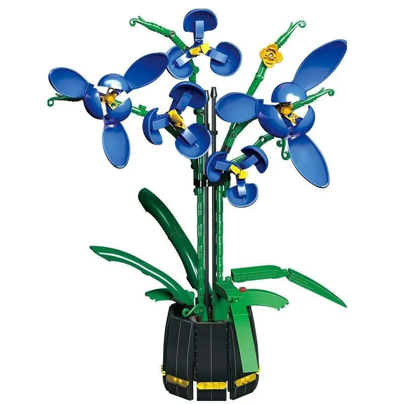 Building Blocks Flower Plant Pot Spring Orchid Bricks Toys 3010 - 1