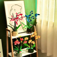 Thumbnail for Building Blocks Flower Plant Pot Spring Orchid Bricks Toys 3010 - 4