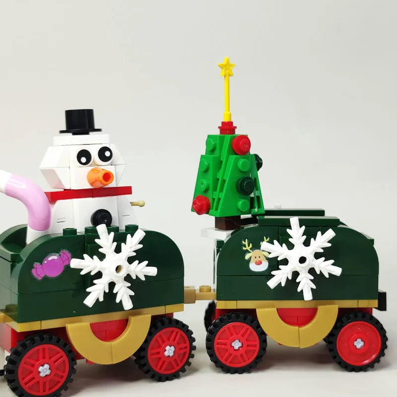 Building Blocks Ideas Christmas Tree Santa Train LED Bricks Toy - 7