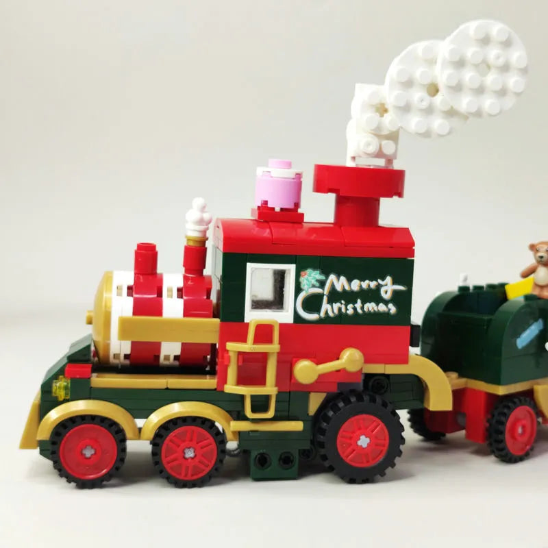 Building Blocks Ideas Christmas Tree Santa Train LED Bricks Toy - 10