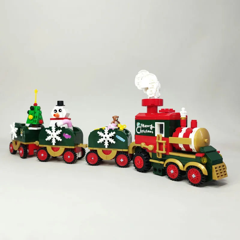 Building Blocks Ideas Christmas Tree Santa Train LED Bricks Toy - 2