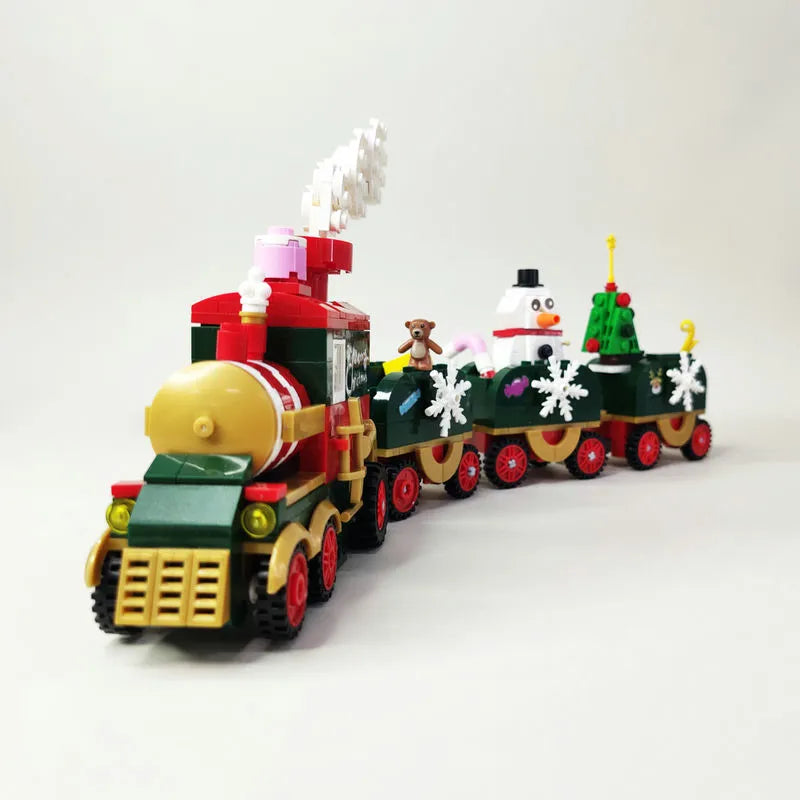 Building Blocks Ideas Christmas Tree Santa Train LED Bricks Toy - 11