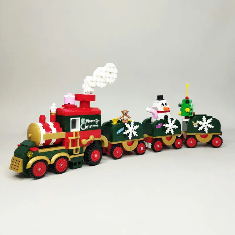 Building Blocks Ideas Christmas Tree Santa Train LED Bricks Toy - 9