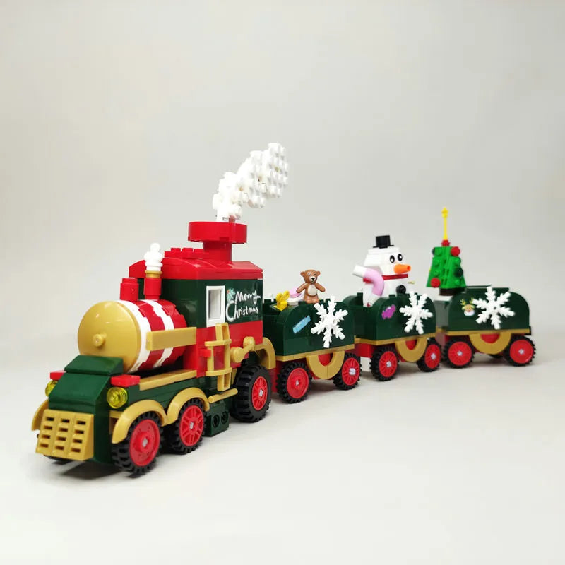 Building Blocks Ideas Christmas Tree Santa Train LED Bricks Toy - 3