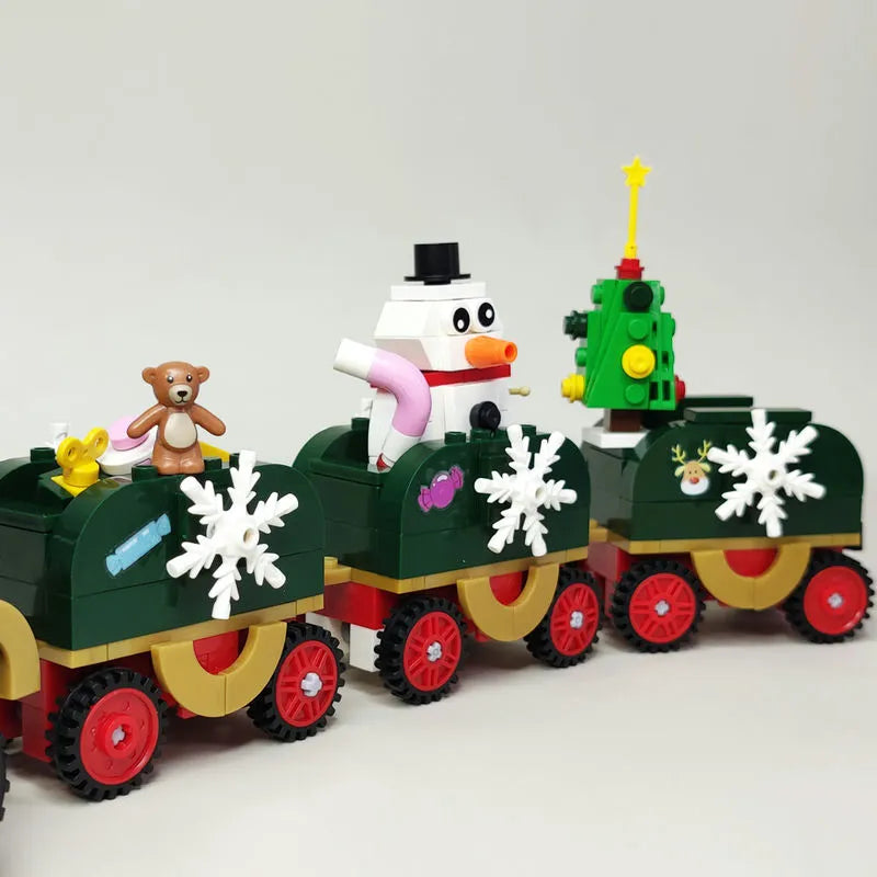 Building Blocks Ideas Christmas Tree Santa Train LED Bricks Toy - 8