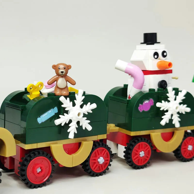 Building Blocks Ideas Christmas Tree Santa Train LED Bricks Toy - 6