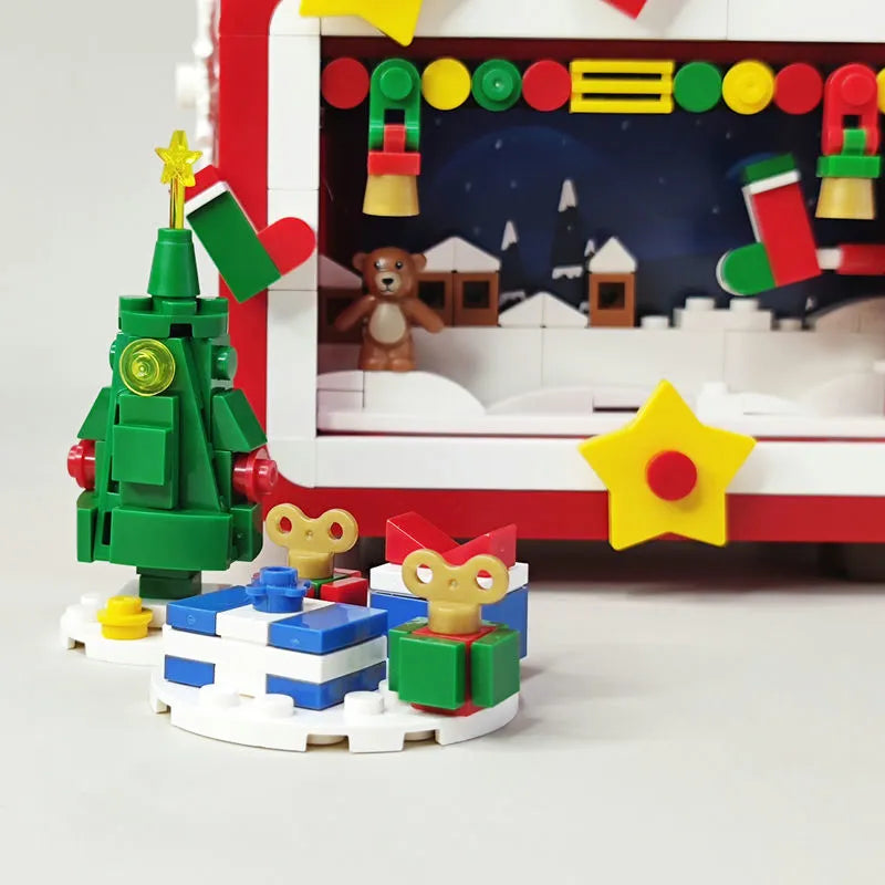 Building Blocks Ideas Christmas Winter Santa TV LED Bricks Model Kids Toys Construction Set Toys - 12