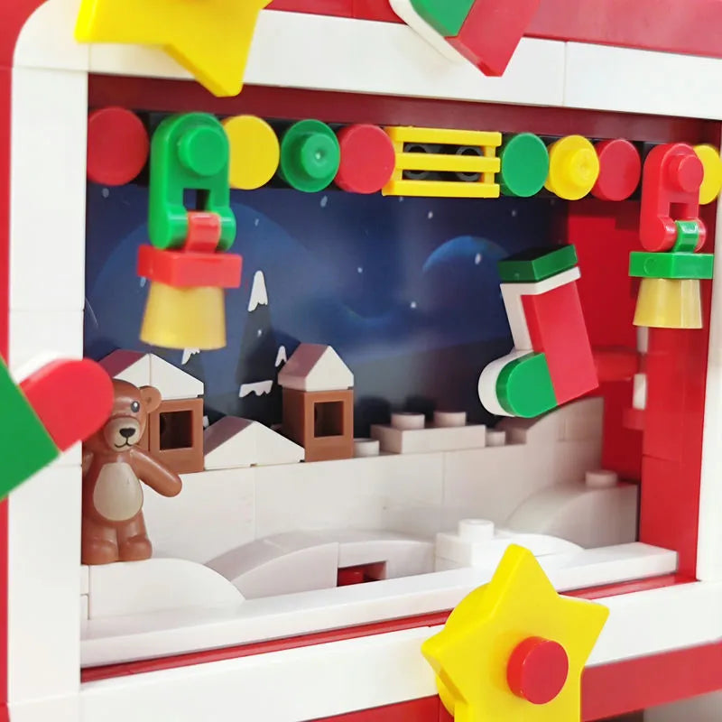Santa Brick Christmas Winter Santa TV Led Building Blocks Model