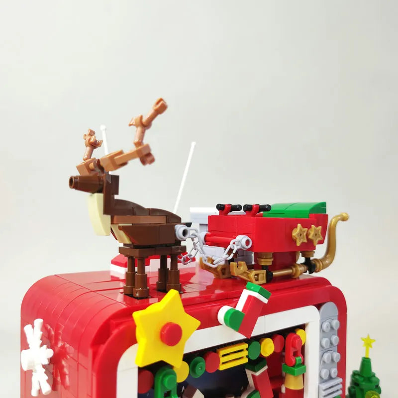 Santa Brick Christmas Winter Santa TV Led Building Blocks Model