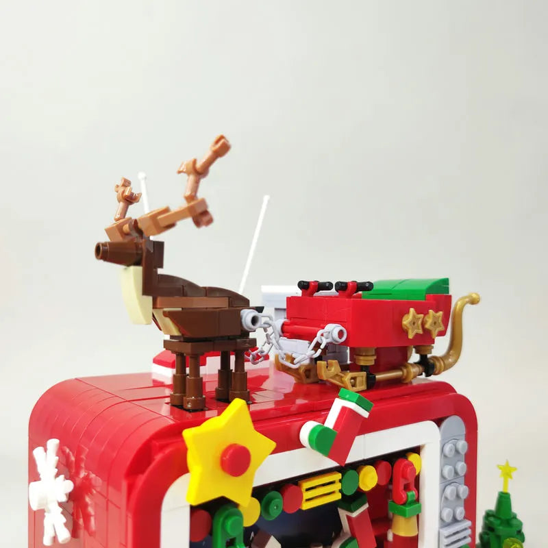 Building Blocks Ideas Christmas Winter Santa TV LED Bricks Model Kids Toys - 6