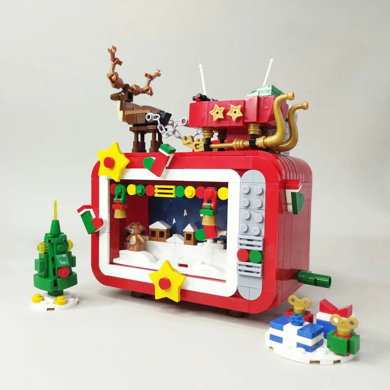 Building Blocks Ideas Christmas Winter Santa TV LED Bricks Model Kids Toys Construction Set Toys - 8