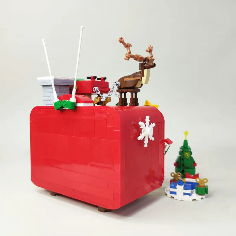 Building Blocks Ideas Christmas Winter Santa TV LED Bricks Model Kids Toys Construction Set Toys - 5