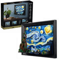 Thumbnail for Building Blocks Ideas Van Gogh Paint Starry Night Bricks Toy MOC DK21033 - 8