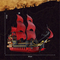 Thumbnail for Building Blocks MOC 6002 Pirates Of Caribbean Queen Anne’s Revenge Ship Kids Toys Construction Set Toys - 5