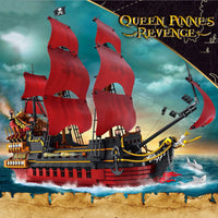 Thumbnail for Building Blocks MOC 6002 Pirates Of Caribbean Queen Anne’s Revenge Ship Kids Toys Construction Set Toys - 11