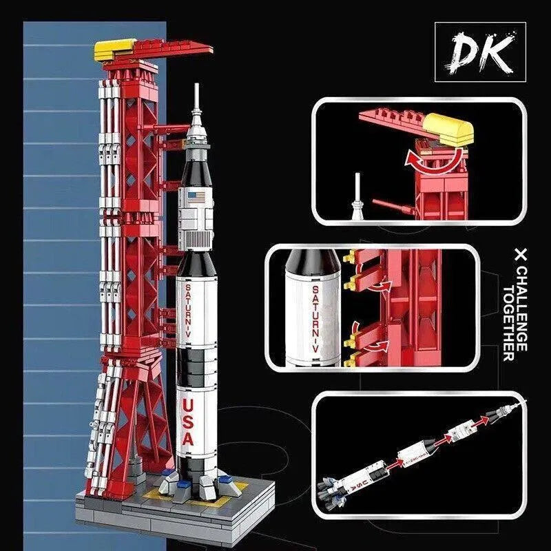 Building Blocks MOC Apollo Saturn V Launch Tower Bricks Kids Toys 7022 - 3