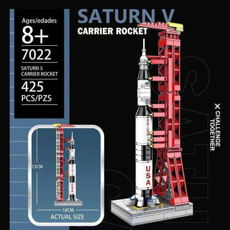 Building Blocks MOC Apollo Saturn V Launch Tower Bricks Kids Toys 7022 - 2