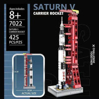 Thumbnail for Building Blocks MOC Apollo Saturn V Launch Tower Bricks Kids Toys 7022 - 2