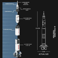Thumbnail for Building Blocks MOC Apollo Saturn V Launch Tower Bricks Kids Toys 7022 - 6