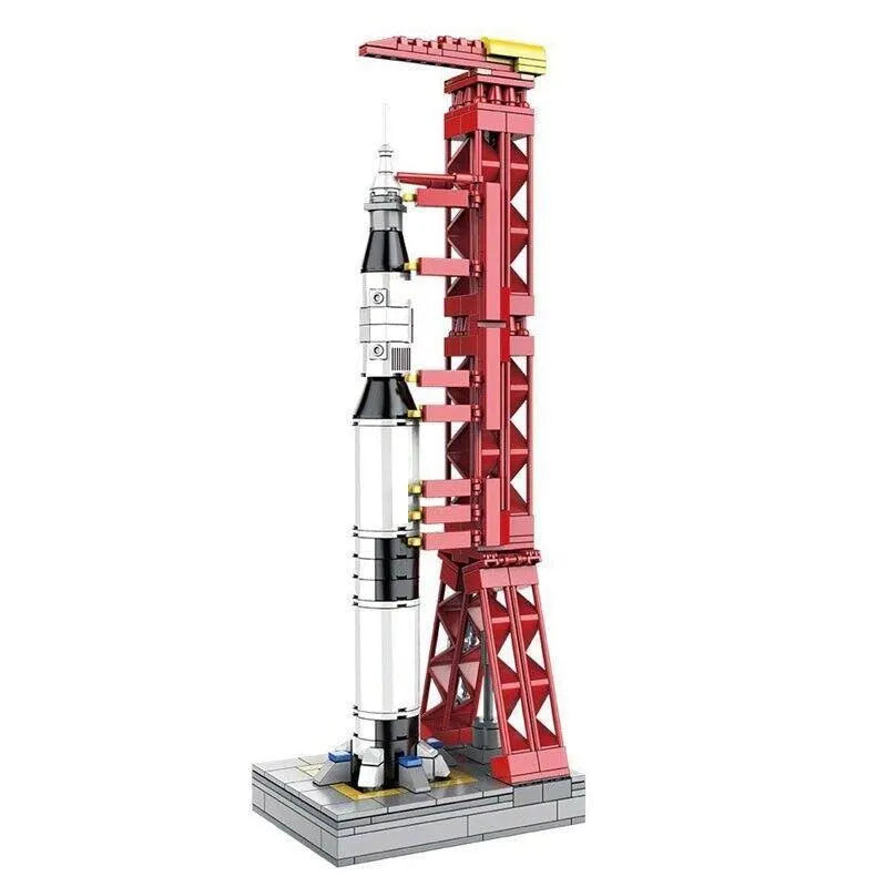 MOC Apollo Saturn V Launch Tower Bricks Kids Toys 7022