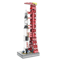 Thumbnail for Building Blocks MOC Apollo Saturn V Launch Tower Bricks Kids Toys 7022 - 1